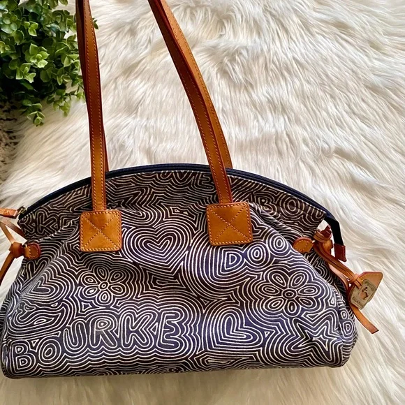 *sold* Dooney & Bourke Doodle Swirl Shoulder Bag - Picture 5 of 15
